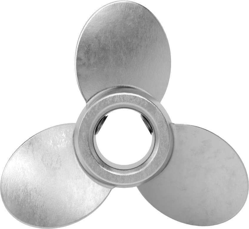 Paslanmaz Çelik Karıştırıcı Pervanesi, Sağ El, 3/4" Mil Çapı için, 3-1/2" Çap, 3-1/2" Aralığı