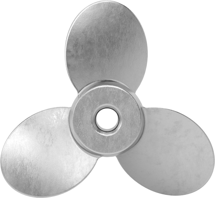 Paslanmaz Çelik Karıştırıcı Pervanesi, Sağ El, 3/8" Mil Çapı, 4" Çap, 4 inç Adım