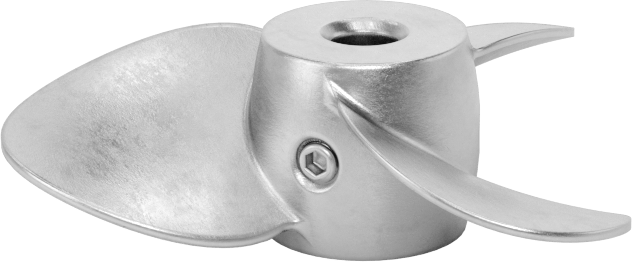 Paslanmaz Çelik Karıştırıcı Pervanesi, Sol El, 3/8" Mil Çapı, 4" Çap, 4 inç Adım