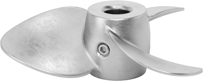 Paslanmaz Çelik Karıştırıcı Pervanesi, Sol El, 1/2" Mil Çapı için, 4-1/2" Çap, 4-1/2" Aralığı