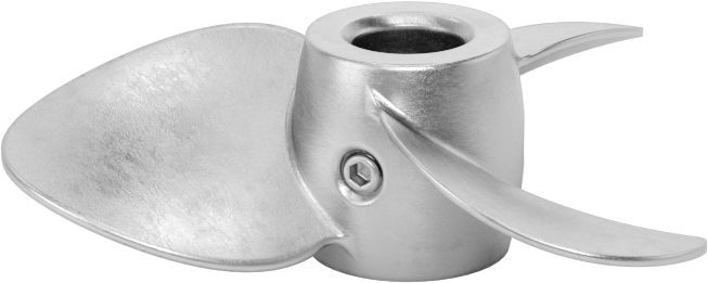 Paslanmaz Çelik Karıştırıcı Pervanesi, Sol El, 5/8" Mil Çapı için, 4-1/2" Çap, 4-1/2" Aralığı