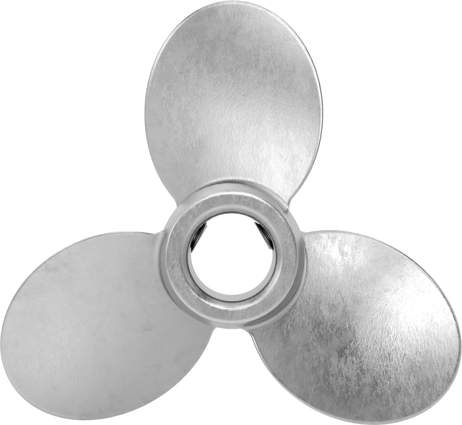 Paslanmaz Çelik Karıştırıcı Pervanesi, Sol El, 3/4" Mil Çapı için, 4-1/2" Çap, 4-1/2" Aralığı