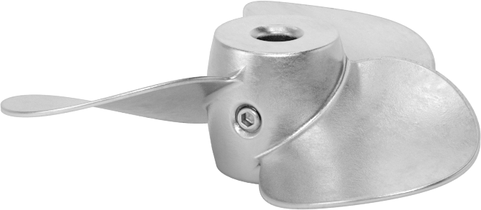 Paslanmaz Çelik Karıştırıcı Pervanesi, Sağ El, 3/8" Mil Çapı, 5" Çap, 5" Aralığı