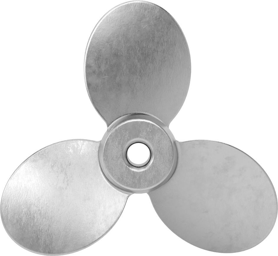 Paslanmaz Çelik Karıştırıcı Pervanesi, Sağ El, 3/8" Mil Çapı, 5" Çap, 5" Aralığı