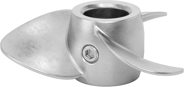 Paslanmaz Çelik Karıştırıcı Pervanesi, Sol El, 3/4" Mil Çapı için, 3-1/2" Çap, 3-1/2" Aralığı