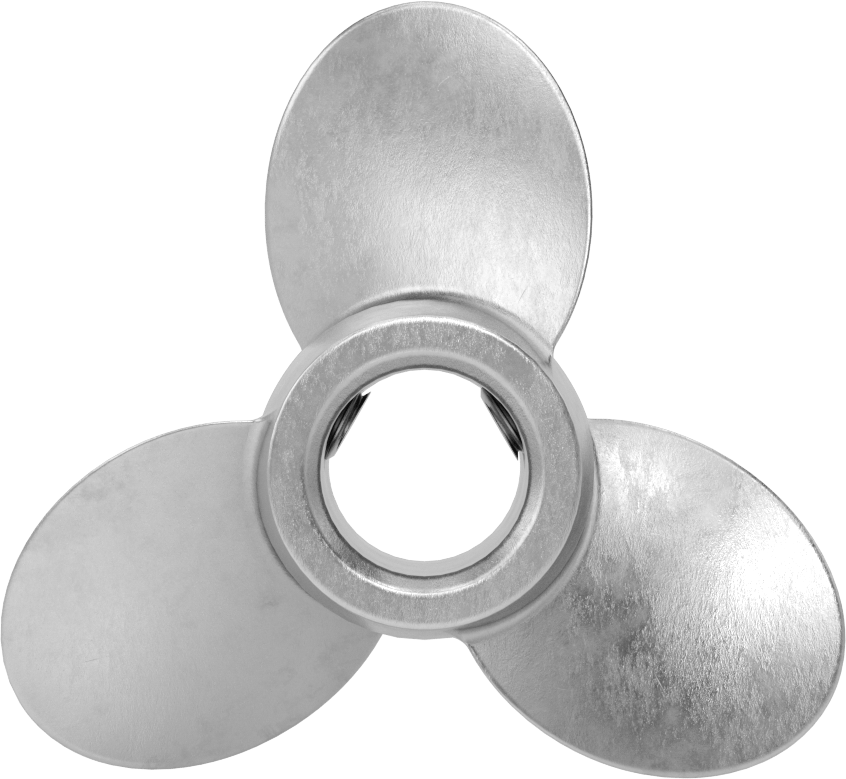Paslanmaz Çelik Karıştırıcı Pervanesi, Sol El, 3/4" Mil Çapı için, 3-1/2" Çap, 3-1/2" Aralığı