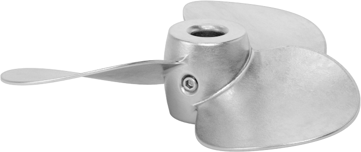 Paslanmaz Çelik Karıştırıcı Pervanesi, Sağ El, 1/2" Mil Çapı için, 6" Çap, 6" Aralığı