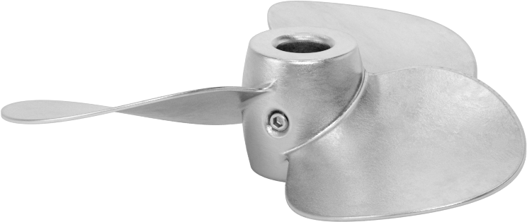 Paslanmaz Çelik Karıştırıcı Pervanesi, Sağ El, 5/8" Mil Çapı için, 7" Çap, 7" Adım