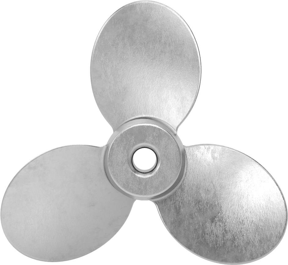 Paslanmaz Çelik Karıştırıcı Pervanesi, Sol El, 3/8" Mil Çapı, 5" Çap, 5" Aralığı