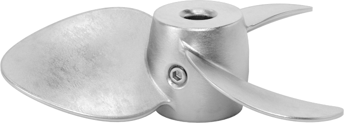 Paslanmaz Çelik Karıştırıcı Pervanesi, Sol El, 3/8" Mil Çapı, 5" Çap, 5" Aralığı
