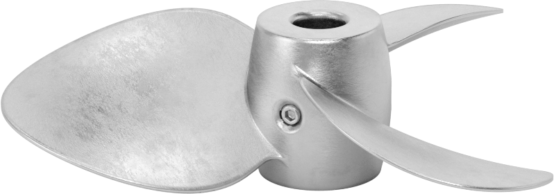 Paslanmaz Çelik Karıştırıcı Pervanesi, Sol El, 3/4" Mil Çapı için, 9" Çap, 9" Adım