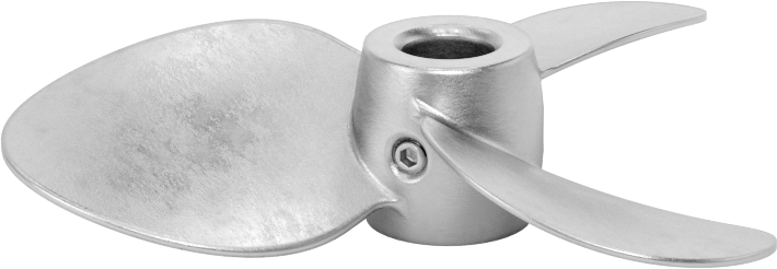 Paslanmaz Çelik Karıştırıcı Pervanesi, Sol El, 5/8" Mil Çapı için, 6" Çap, 6" Aralığı