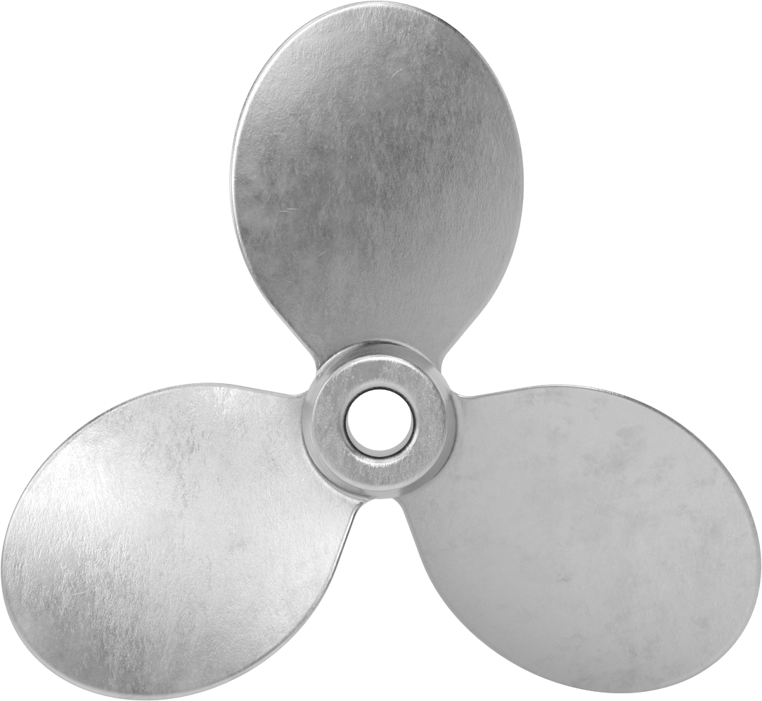 Paslanmaz Çelik Karıştırıcı Pervanesi, Sağ El, 5/8" Mil Çapı için, 8" Çap, 8" Adım