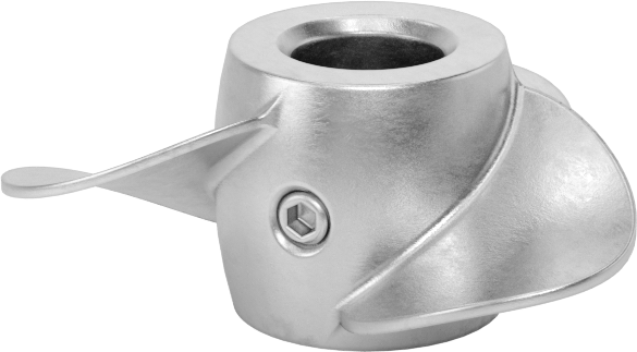 Paslanmaz Çelik Karıştırıcı Pervanesi, Sağ El, 5/8" Mil Çapı için, 3" Çap, 3" Adım