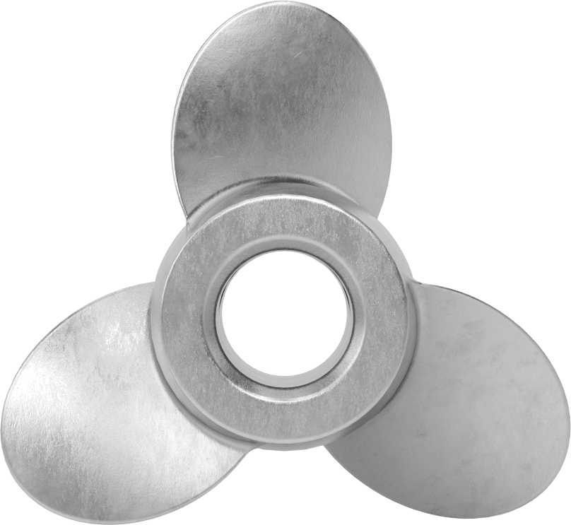 Paslanmaz Çelik Karıştırıcı Pervanesi, Sağ El, 5/8" Mil Çapı için, 3" Çap, 3" Adım