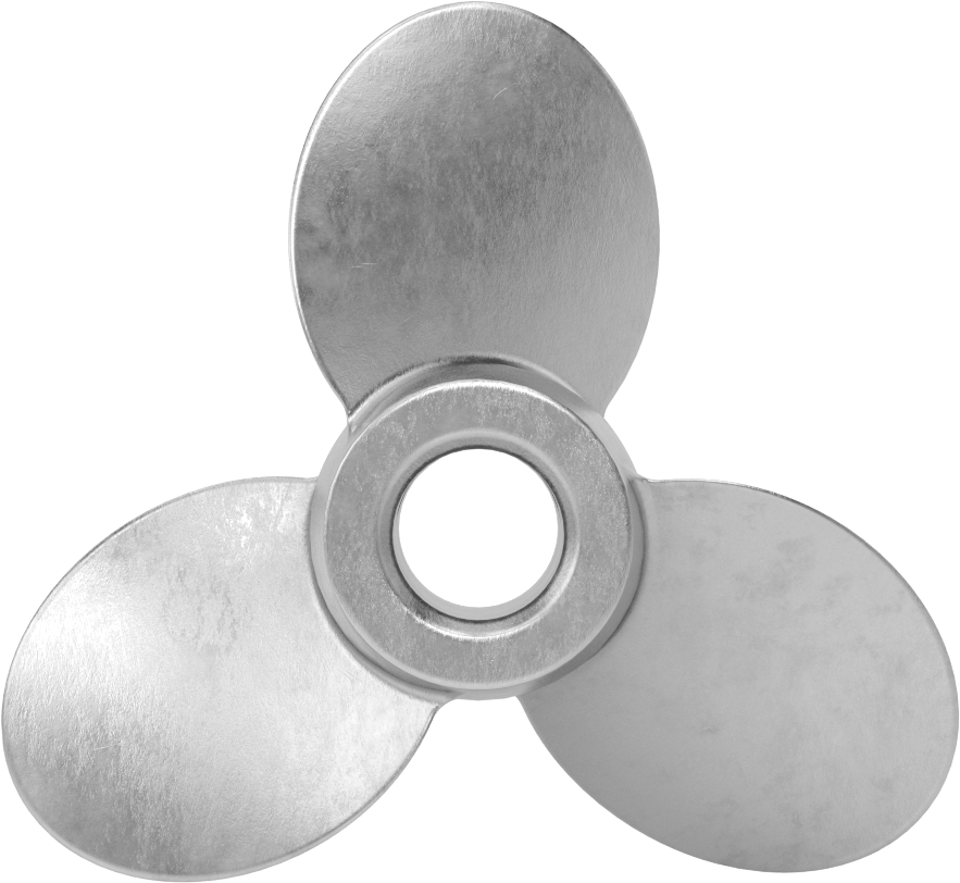 Paslanmaz Çelik Karıştırıcı Pervanesi, Sağ El, 5/8" Mil Çapı için, 4" Çap, 4 inç Adım