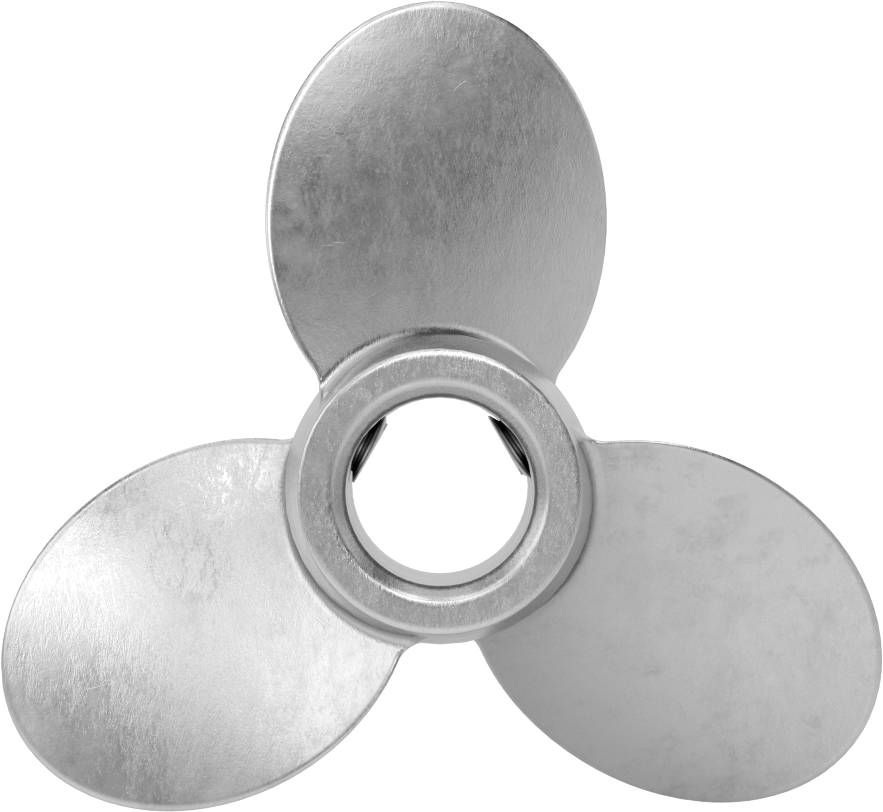 Paslanmaz Çelik Karıştırıcı Pervanesi, Sağ El, 3/4" Mil Çapı için, 4" Çap, 4 inç Adım