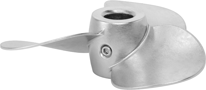 Paslanmaz Çelik Karıştırıcı Pervanesi, Sağ El, 5/8" Mil Çapı için, 5" Çap, 5" Aralığı