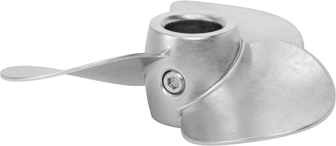 Paslanmaz Çelik Karıştırıcı Pervanesi, Sağ El, 3/4" Mil Çapı için, 5" Çap, 5" Aralığı