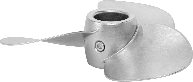 Paslanmaz Çelik Karıştırıcı Pervanesi, Sağ El, 1-1/4" Mil Çapı için, 8" Çap, 8" Adım
