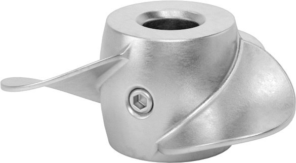 Paslanmaz Çelik Karıştırıcı Pervanesi, Sağ El, 1/2" Mil Çapı için, 3" Çap, 3" Adım