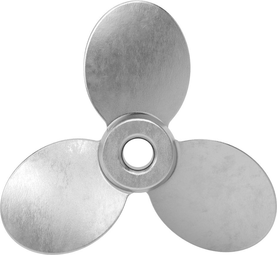 Paslanmaz Çelik Karıştırıcı Pervanesi, Sağ El, 1/2" Mil Çapı için, 5" Çap, 5" Aralığı
