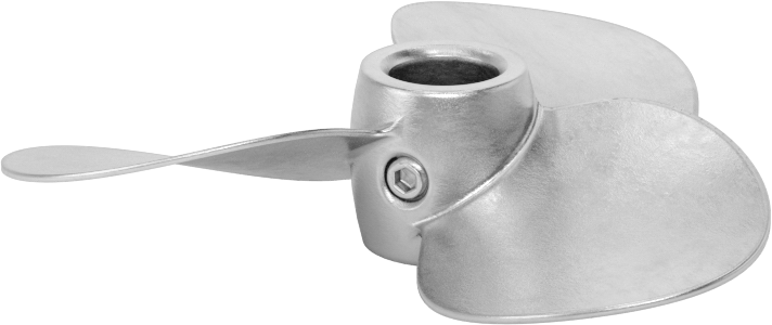 Paslanmaz Çelik Karıştırıcı Pervanesi, Sağ El, 3/4" Mil Çapı için, 6" Çap, 6" Aralığı