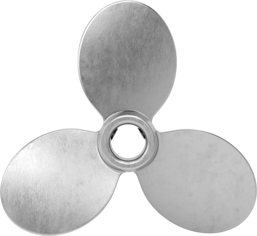 Paslanmaz Çelik Karıştırıcı Pervanesi, Sağ El, 3/4" Mil Çapı için, 6" Çap, 6" Aralığı