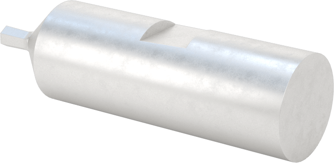 0“ ila 0,001” Altıgen Toleranslı Döner Altıgen Broş, M2 Hızlı Kesim Çeliği, 1/2" Şaft Çapı, 3/32" Altıgen Boyut