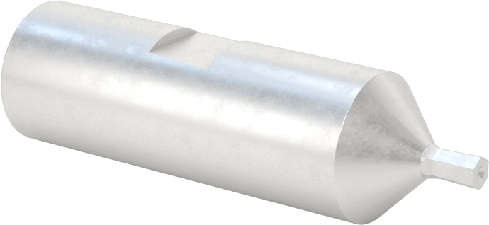 0“ ila 0,001” Altıgen Toleranslı Döner Altıgen Broş, M2 Hızlı Kesim Çeliği, 1/2" Şaft Çapı, 3/32" Altıgen Boyut