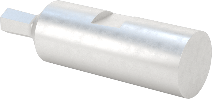 0“ ila 0,001” Altıgen Toleranslı Döner Altıgen Broş, M2 Hızlı Kesim Çeliği, 1/2" Şaft Çapı, 3/16" Altıgen Boyut