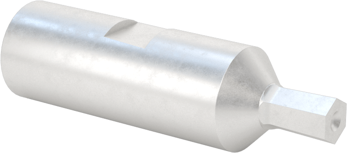0“ ila 0,001” Altıgen Toleranslı Döner Altıgen Broş, M2 Hızlı Kesim Çeliği, 1/2" Şaft Çapı, 3/16" Altıgen Boyut