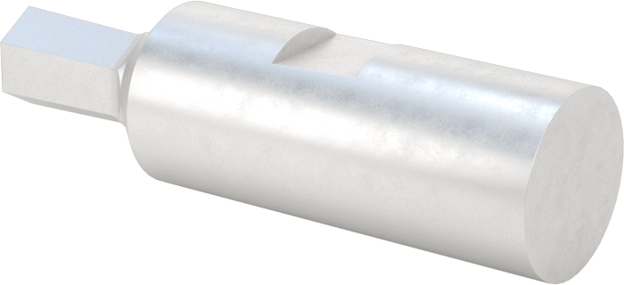 0“ ila 0,001” Altıgen Toleranslı Döner Altıgen Broş, M2 Hızlı Kesim Çeliği, 1/2" Şaft Çapı, 1/4" Altıgen Boyutu