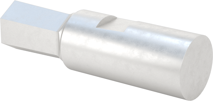 0“ ila 0,001” Altıgen Toleranslı Döner Altıgen Broş, M2 Hızlı Kesim Çeliği, 1/2" Şaft Çapı, 3/8" Altıgen Boyutu