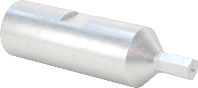 0“ ila 0,001” Altıgen Toleranslı Döner Altıgen Broş, M2 Hızlı Kesim Çeliği, 1/2" Şaft Çapı, 5/32" Altıgen Boyut
