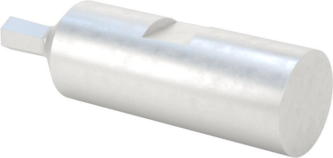 0“ ila 0,001” Altıgen Toleranslı Döner Altıgen Broş, M2 Hızlı Kesim Çeliği, 1/2" Şaft Çapı, 5/32" Altıgen Boyut