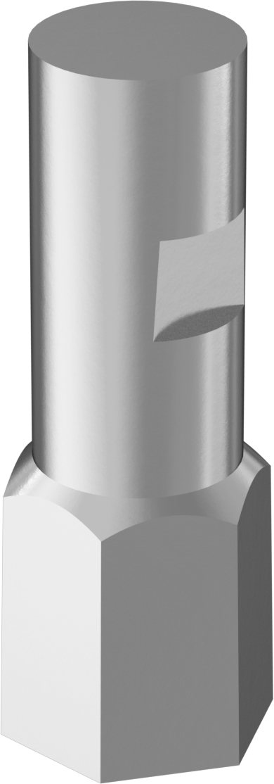 0“ ila 0,001” Altıgen Toleranslı Döner Altıgen Broş, M2 Hızlı Kesim Çeliği, 1/2" Şaft Çapı, 15 mm Altıgen Boyut