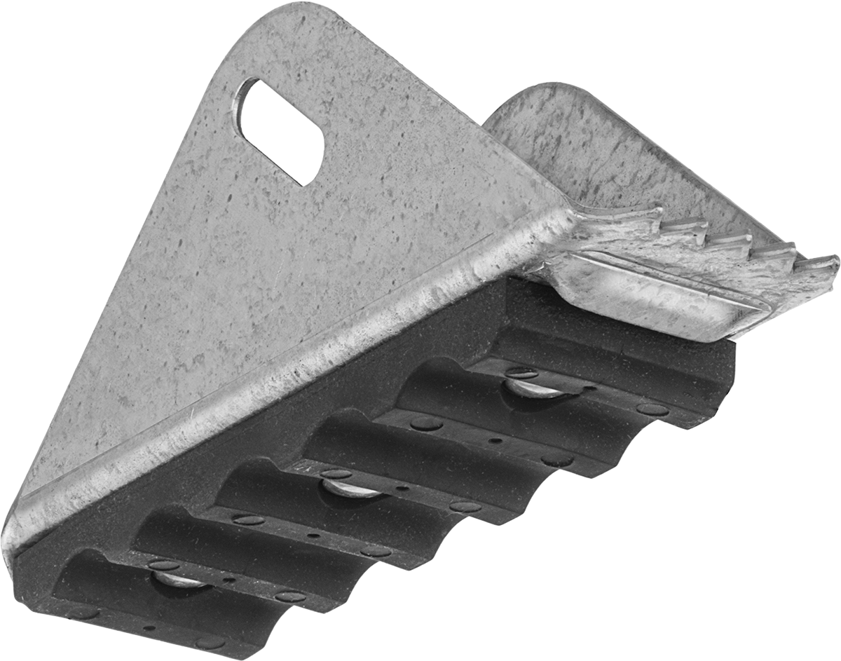 Ahşap Düz ve Uzatma Merdivenleri için Ayaklar, Galvanizli Çelik, 1-3/8“ Genişlik x 3” Derinlik Ray için