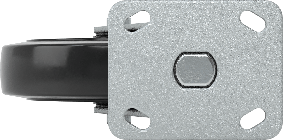 5“ x 4” Montaj Plakalı Yastıklı Yük Tekerleği, 8 inç Çaplı Lastik Tekerlekli Döner Tekerlek