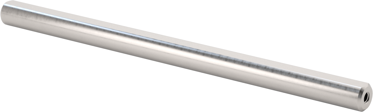 Dişli D-Profil Döner Mil, 1045 Karbon Çelik, 3/4 inç Çap, 12" Uzunluk