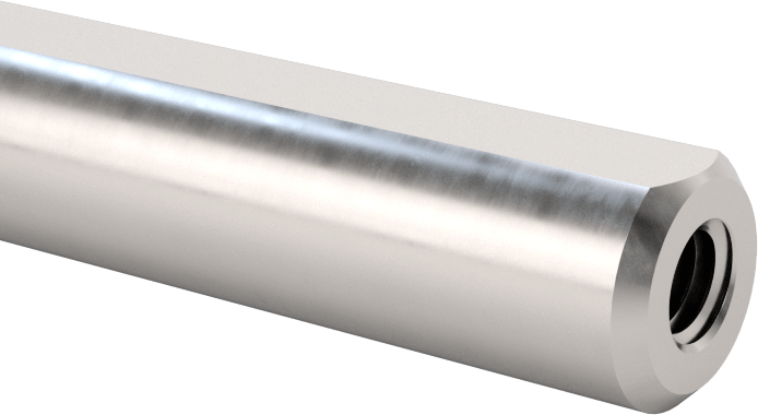 Dişli D-Profil Döner Mil, 1045 Karbon Çelik, 3/8" Çap, 24 inç Uzunluk