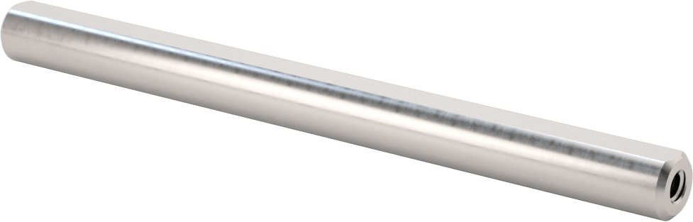 Dişli D-Profil Döner Mil, 1045 Karbon Çelik, 1/2" Çap, 6 inç Uzunluk