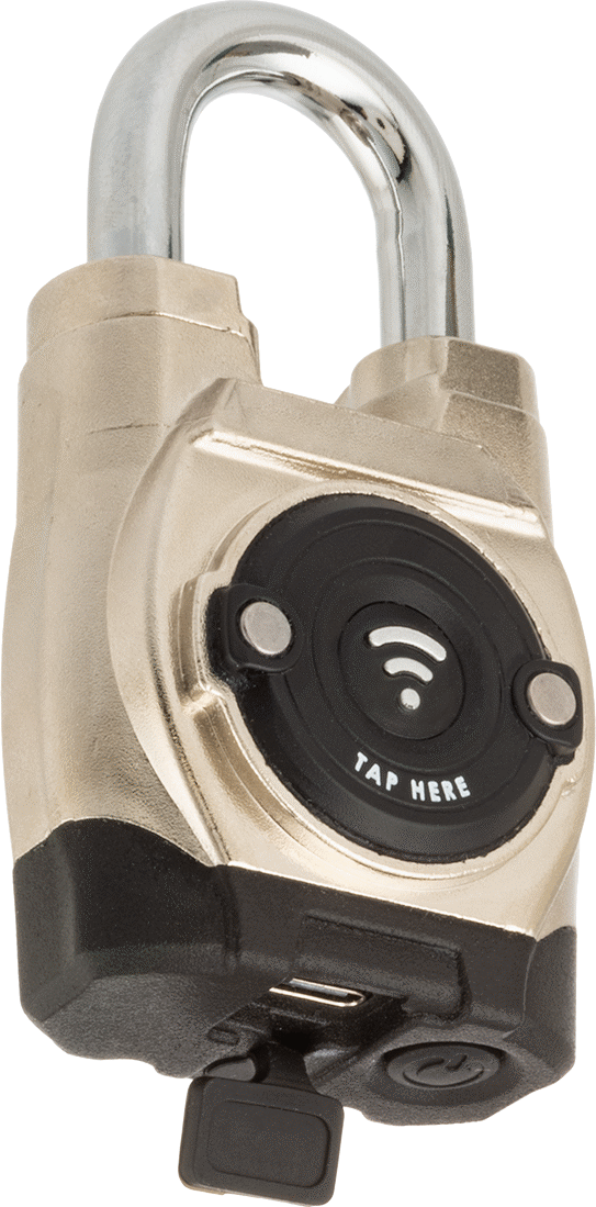 Bluetooth Master Lock Asma Kilidi, Anahtarlık ve Standart Kelepçeli, Katı Krom Kaplı Çinko Gövde