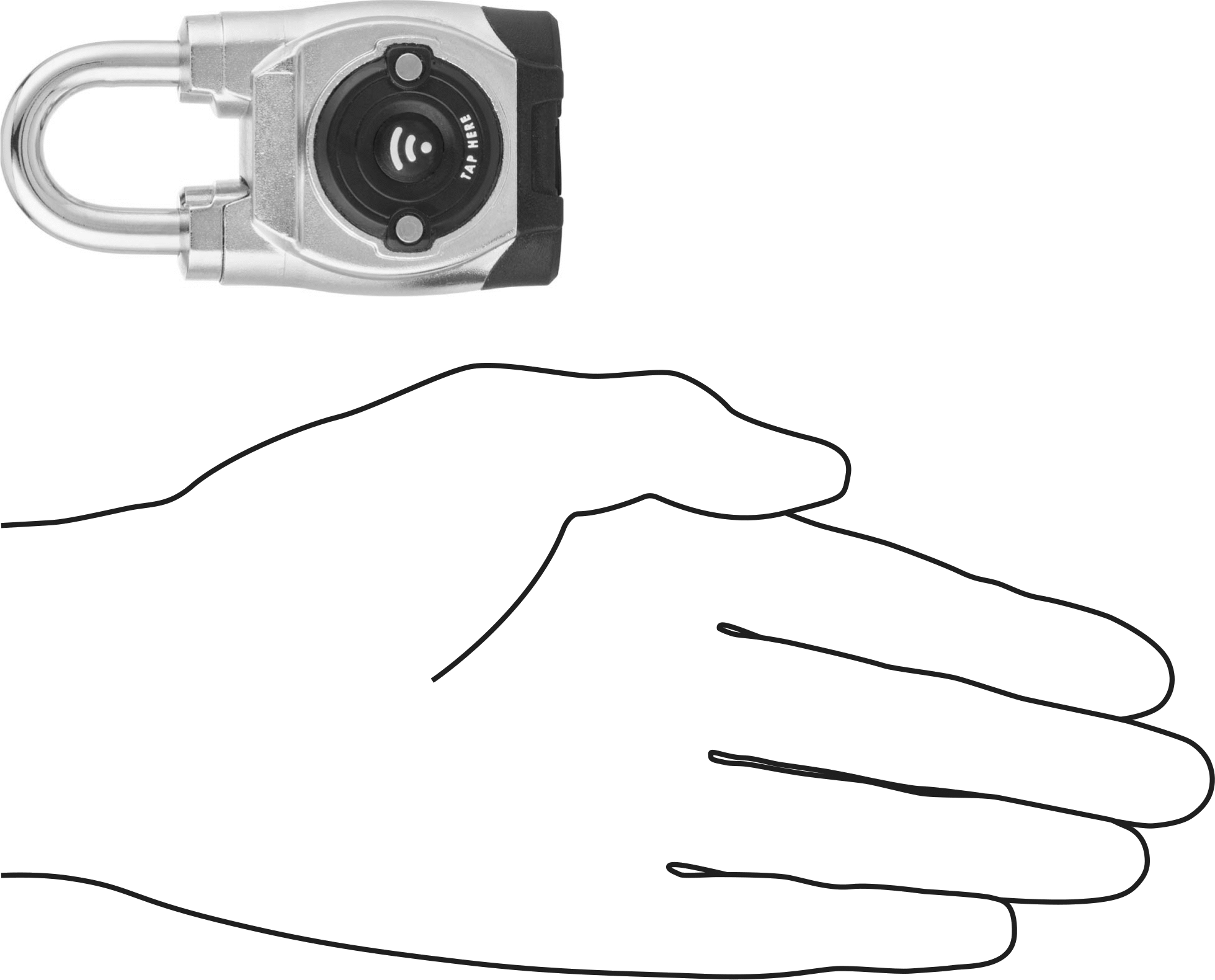 Bluetooth Master Lock Asma Kilidi, Anahtarlık ve Standart Kelepçeli, Katı Krom Kaplı Çinko Gövde
