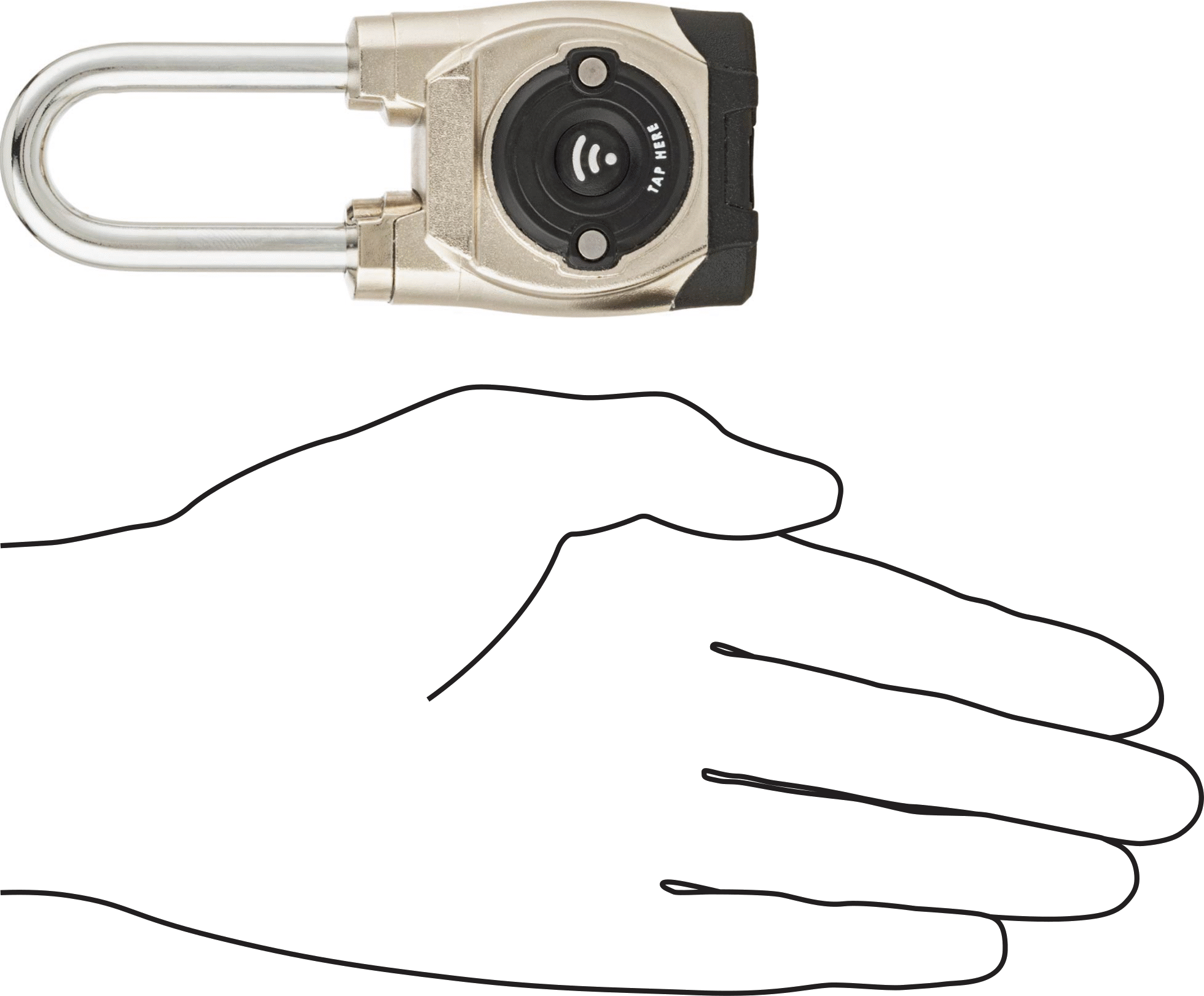 Bluetooth Master Lock Asma Kilidi, Anahtarlık ve Çift Kilitli Kelepçe ile, Krom Kaplı Çinko Gövde