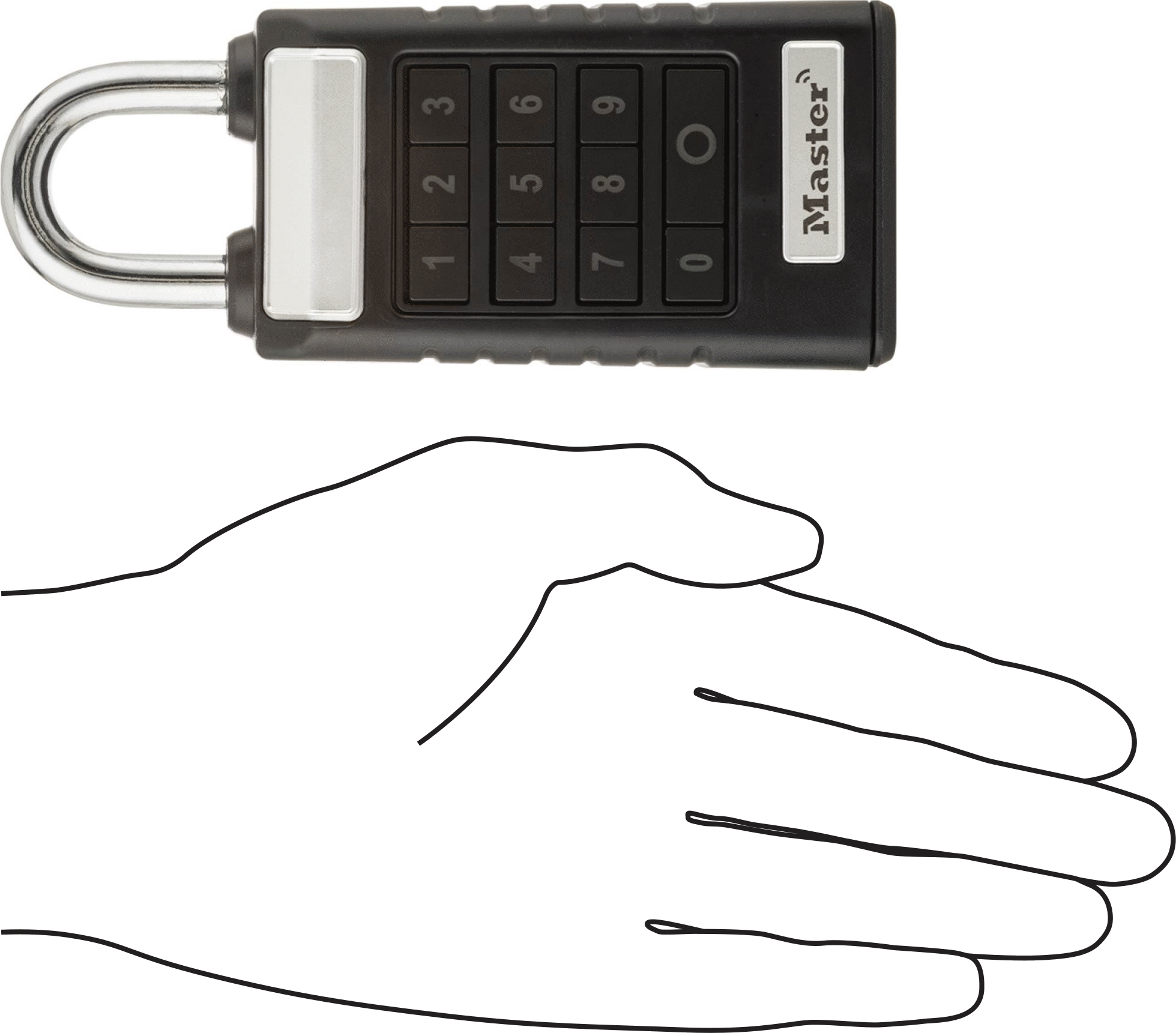 Bluetooth Master Lock Asma Kilidi, Katı Toz Boyalı Çinko Gövde, Master Lock 6440ENT
