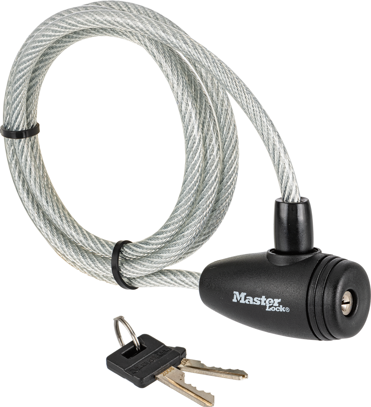Kablo Kilidi, 5 ft Uzunluk 5/16 inç Çaplı Kablo, Plastik Gövde, Master Lock 8109D