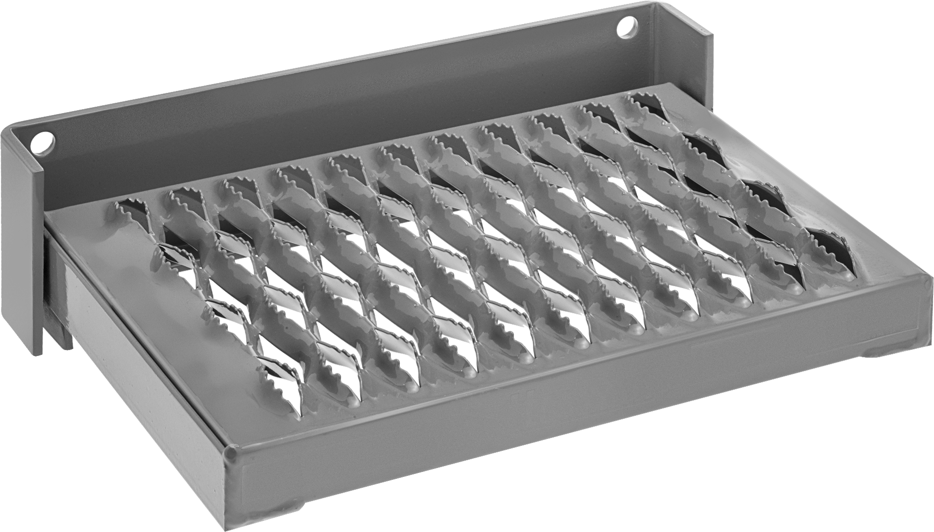 Katlanabilir Basamak, Gri Toz Boyalı Çelik, 4“ Yükseklik x 15” Genişlik Toplam