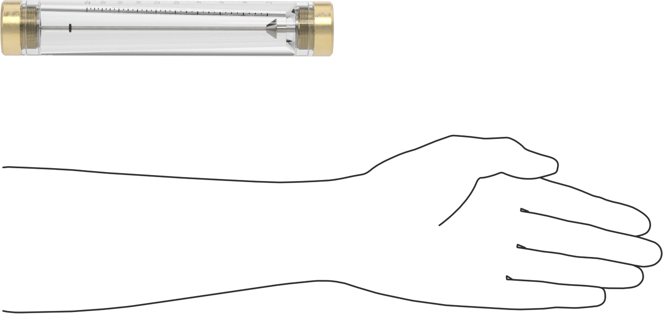 Akrilik Plastik Gövdeli Akış Ölçer, Silindir, Pirinç Bağlantı Parçası, 1/2 NPT Dişi, 0.2-2 gpm