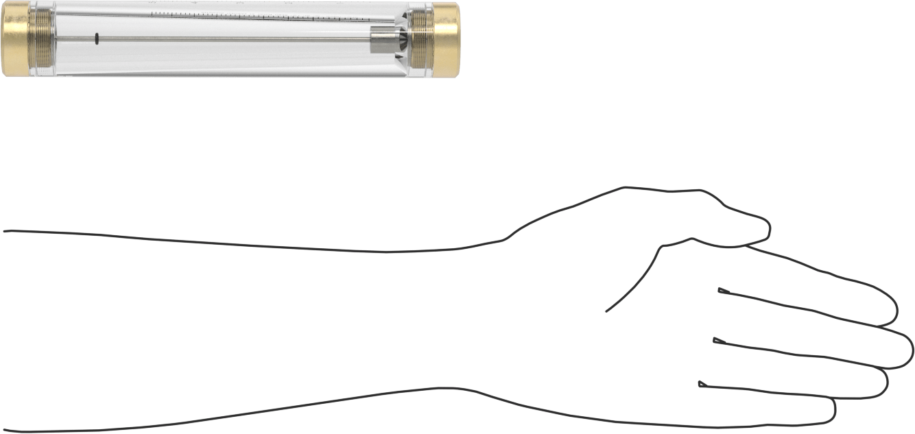 Akrilik Plastik Gövdeli Akış Ölçer, Silindir, Pirinç Bağlantı Parçası, 1/2 NPT Dişi, 0.5-5 gpm